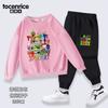 Sprunki Rhythm Box Roupas Conjunto de Moletom e Calça para Crianças Algodão Felpudo Top e Calça para Meninos Estilo Ins Tendência