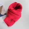 Bufanda de cachemir bordada de color sólido para niños de otoño e invierno, nueva bufanda cálida de invierno coreana para hombres y mujeres, bufanda para bebés