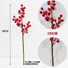Ornamentos Decorativos Artificiais de Azevinho Vermelho para Natal e Festival da Primavera, Planta Fruta Vermelha Fruta da Fortuna Alta Simulação