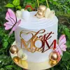 Topo de Bolo Acrílico Estilo Ins Transfronteiriço Flor e Borboleta Feliz Aniversário Suprimentos para Festa Desconto por Volume