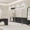 Perchero de exhibición para tienda de ropa, colgador de pared para ropa de niños y niñas, estante especial de acero inoxidable para piso.
