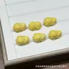 Accesorios de Joyería de Rhabdophane Azul-Verde Amarillo Turquesa Glaseado de Alta Calidad Cuentas de Loto Pixiu Cacahuete Planeta Hecho a Mano DIY Wenwan Tiempo