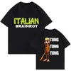 Camiseta Divertida de Tiburón Meme Tralala Tralero Cerebro Podrido Italiano
