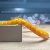 Contas Cilíndricas de Calcedônia Amarela Óleo de Frango Imitação, Contas Soltas Cor de Âmbar, Contas Espaçadoras, Acessórios para Pulseira de Cristal DIY, Colar, Artesanato