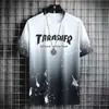 Camiseta de Seda de Gelo de Manga Curta para Homens, Marca da Moda, Novo Modelo Verão 2024, Material Fresco, Camiseta de Meia Manga, Top de Moda Masculina