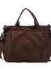Bolsa transversal e de mão dupla em veludo e lona estilo japonês, cor sólida, bolsa de ombro de tecido prática e fashion para estudantes no outono e inverno