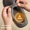 Chinelos de Algodão Impermeáveis de Couro Masculinos para Outono e Inverno Tamanho Grande Casuais Com Veludo Extra Solado Espesso Chinelos de Algodão para Casa Em Estoque Dropshipping