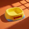 Tigela para animais de estimação Nnbell na cor Dopamina, colorida, antiderrapante, anti-tombamento, tigela dupla integrada para água e comida, grande capacidade para gatos