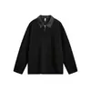 Algodón Espacial Retro Corte Limpio Cuello Solapa Hombres Holgado Falso Dos Piezas Casual de Marca de Moda Pareja de Moda Sudadera de Primavera y Otoño