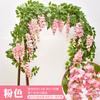 Simulación de flor de glicina, flor falsa de ratán, flor decorativa de plástico para techo, cadena de flores, enredadera, protección de tuberías de aire acondicionado, flor colgante enrollable.
