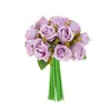 Tacto Altamente Realista Flor de Rosa Hidratante Decoración del Hogar Flor Artificial Estilo Coreano Ramo de Novia Decoración del Hogar