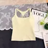 Nuevo Camisola de Diseño Paracaídas Espalda Sexy Hottie Algodón Acanalado Corte Delgado Top Base Puro Deseo