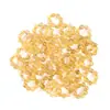 Anel de conta redonda pequeno de quartzo rutilado dourado natural, Acessórios para joias DIY, Pingentes criativos para pulseiras, Acessórios no atacado