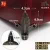 Protectores de Esquina Metálicos Transfronterizos, Soportes de Esquina de Aleación de Zinc, Accesorios de Herrajes para Cajas de Madera, Pies de Bronce Antiguo Estilo Chino Nuevo