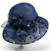 Sombrero de Organza Elegante de Temperamento para Mujer Sombrero de Pescador para Primavera y Verano Todo Combinable Sombrero de Copa para Madre Sombrero de Sol para Viaje Sombrero de Sol