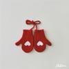 Moda Coreana Invierno Cálido Guantes de Bebé a Prueba de Frío Manoplas Tejidas para Niñas Guantes de Amor para Colgar del Cuello