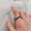 Anillo de dedo índice abierto de lujo, ligero, moderno y retro de celebridades de Internet, para mujer, personalizado, de moda, con diseño de nicho de plata tailandesa.