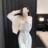 Conjunto Esportivo Coreano para Mulheres Primavera e Outono 2026 Estilo Coreano Solto Emagrecedor Fashionável Casual Roupa de Corrida Conjunto de Duas Peças Tendência