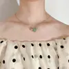 Collar Colgante de Jade Verde para Mujer Verano 2022 Nuevo Chino de Nicho Sentido de Diseño Simple Cadena para Clavícula Accesorios