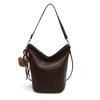 Bolso pequeño vintage de otoño e invierno 2024 para mujer, bandolera informal de estilo occidental, bandolera sencilla tipo cubo