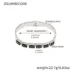 Pulsera Cuadrada de Acero Inoxidable con Piedras de Vidrio de Colores Diseño de Nicho Ins Joyería Moderna Genial Europea y Americana Chapada en Oro de 18K Que No Se Desvanece