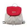Mochila Casual Estilo Coreano, Bolsa de Viaje Ultraligera de Color Contrastante, Bolso de Escuela de Moda y Versátil para Estudiantes y Viajeros, Bolso de Mujer con Cordón