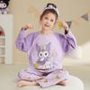 Pijama para Niñas Primavera y Otoño Algodón Puro Traje de Manga Larga Princesa Merleti Bebé Niña Pequeña Ropa Delgada para Casa