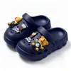 Zapatos tipo Crocs de EVA para Niños y Niñas, Antideslizantes para el Hogar, Suela Suave, para Niños Mayores, Pantuflas Cerradas para Padres e Hijos al Aire Libre