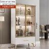 Gabinete de Vino de Madera Maciza Montado en la Pared Integrado Minimalista Moderno Sala de Estar Hogar Gabinete de Almacenamiento Personalizado Vitrina de Cristal 2025 Nuevo
