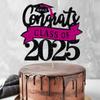 Felicidades felicidades a los graduados de 2025 tarjeta de pastel de graduación tema de temporada de graduación decoración de fiesta