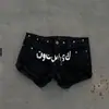 Estilo Hip-Hop de Calle Estilo Europeo y Americano Verano Mujer Estampado de Letras Estilo Chica Caliente Y2K Jeans Nuevos