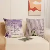 Estilo Nuevo Primavera y Verano Hermosa Funda de Almohada Floral Transfronteriza Poliéster Impreso Cojín de Asiento Decoración del Hogar Funda de Cojín para Sofá