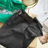 Outono e inverno 2021 Novo estilo coreano calça reta pequena versátil cintura alta modeladora cropped harém jeans do papai para mulheres