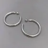 Pendientes Grandes en Forma de C Estilo Ins Coreano y Japonés Huecos Chapados en Cobre Oro Real Aguja de Plata 925 Aro Pendientes de Lujo Ligero de Moda