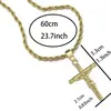 Joias de Comércio Exterior Colar de Aço Inoxidável Transfronteiriço Pingente de Cruz Pingente de Personalidade Colar de Pessoa da Moda Joias Banhadas a Ouro Luxo Leve
