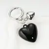 Ins Coreano Dulce Chica Cadena de Corazón Plateado con Lazo Colgante para AirPods Llavero de Chica Decoración Colgante para Bolso
