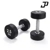 Conjunto Completo de Halteres de Ferro Fundido para Academia Comercial para Homens e Mulheres, Cabeça Redonda, Silencioso, Não Danifica o Piso, Personalizável com Logo
