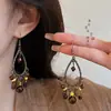 Nuevos Pendientes de Gancho con Borla de Gota de Agua Estilo Chino Pendientes Étnicos Retro de Nicho Pendientes Versátiles de Tendencia Nacional para Mujer Estilo Tendencia Nacional