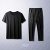 Verano Secado Rápido Ropa Deportiva para Correr Camiseta de Manga Corta Traje Deportivo Pantalones para Hombre Ropa Casual Talla Grande Seda de Hielo Conjunto de Dos Piezas