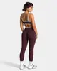 Conjunto deportivo de dos piezas teveo transfronterizo sin costuras para exteriores con bloques de color: sujetador deportivo, shorts, pantalones largos, conjunto de yoga, ropa de fitness, ropa de yoga