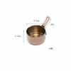 Aço Inoxidável 304 Molheira Pote de Molho para Bife Teppanyaki Coreano Dispenser de Pimenta do Reino Cabo Molheira Copo Ouro Rosa