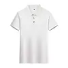 Camisa Polo de Hielo 100% de Verano Sin Costuras Manga Corta Transpirable de Secado Rápido Cuello Camisero Color Sólido Casual de Negocios Ropa de Trabajo
