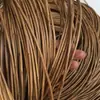 Cesta redonda de ratán imitación cuero cesta redonda de ratán para frutas cesta de flores artesanías material tejido silla de ratán reparación de ratán ratán real y falso otra tela