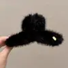 Elegante pinza grande para el pelo para mujer, nuevo pinza de tiburón de felpa 2026, pinza para el pelo de la parte trasera de la cabeza, accesorio para peinar el pelo