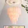 Lustre de sala de estar Murano, luz principal para o hall, villa de luxo francesa, escada duplex, espaço aberto, luminária pendente rotativa de hotel