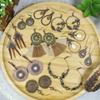 Pendientes Vintage de Madera Desgastada Joyería de Oreja con Borla Étnica Pendientes Bohemios de Círculo Grande Accesorios de Amazon
