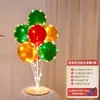 Decoración Navideña Luminosa Mesa Globos Flotantes Árbol de Navidad Tienda con Escaparate Flotante Atmósfera Festiva Arreglo de Escena de Disfraces
