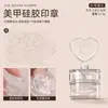 Nueva Placa de Estampado para Uñas Lavable con Diseños de Corazones y Flores, Placa de Estampado de Silicona de Alta Transparencia, Herramienta de Transferencia de Placa de Acero para Estampado Estilo Francés