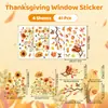 Amazon Acción de Gracias Pegatinas Estáticas de Vinilo al por Mayor Ardilla de Otoño Hoja de Arce Girasol Mariposa Pegatinas para Ventana Pegatinas Decorativas para Vidrio