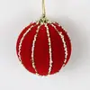 8cm 1/S Bola de Terciopelo Bola Navideña Flocada Adorno Colgante para Árbol de Navidad Decoración de Bola Navideña Flocada Adorno Colgante Decoración Navideña